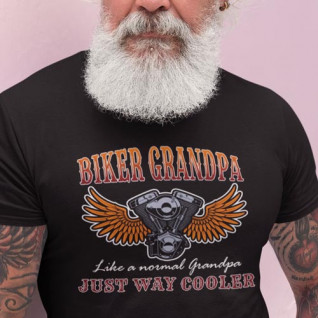 Cool Biker Grandpa Tee - More Than Your Average Granddad